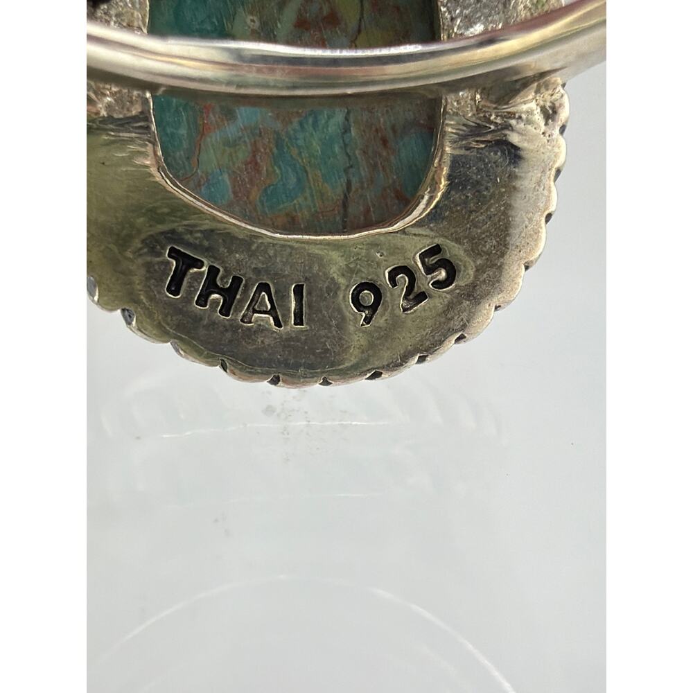 Barse Turquoise Sterling Silver Ring Large Gemstone Southwest Style SZ 9 - Picture 8 of 9